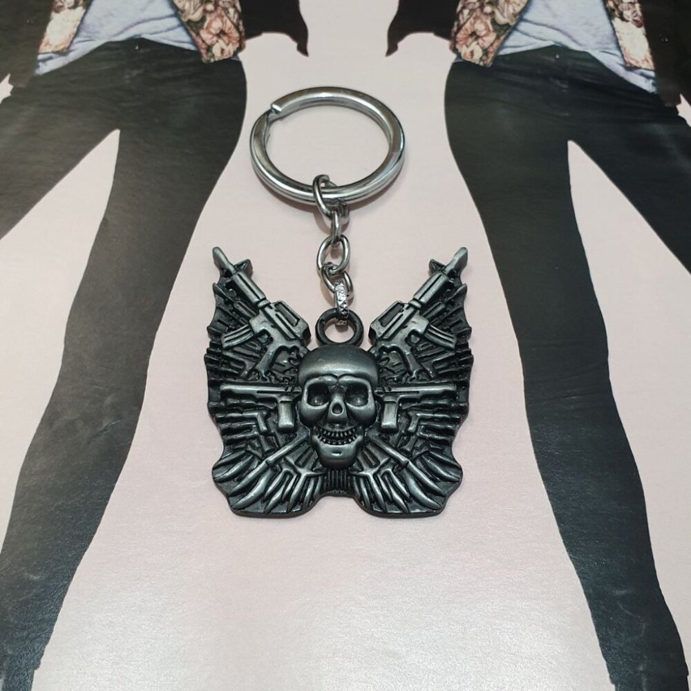 Skull Metal Key Chain Key Ring Butterfly Unisex Accessory Handbag Charm Gift